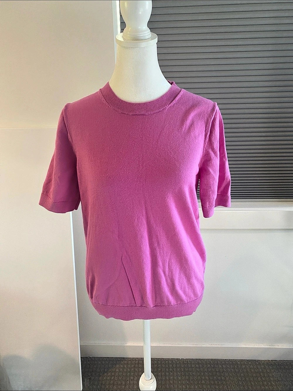 J.Crew Factory Cotton Short Sleeve Cotton Sweater in Pink Size Medium